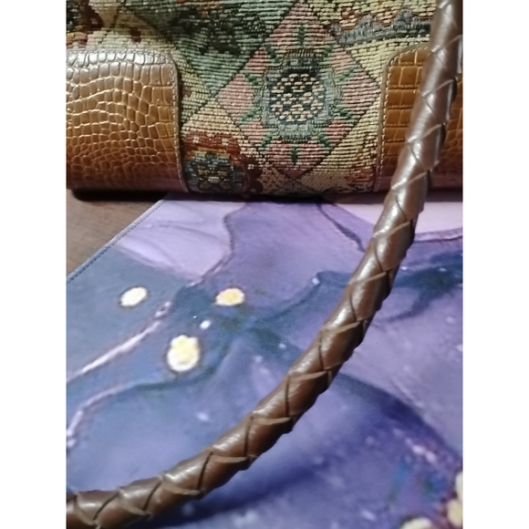 Vtg Coldwater Creek Purse Handbag Floral Tapestry Boho - Picture 2 of 16